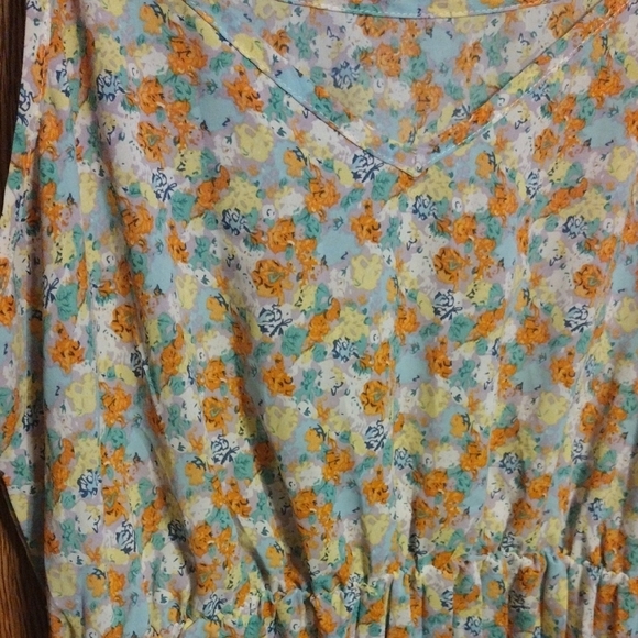 Floral Colorful Spagetti Strap Dress​ - Picture 3 of 3